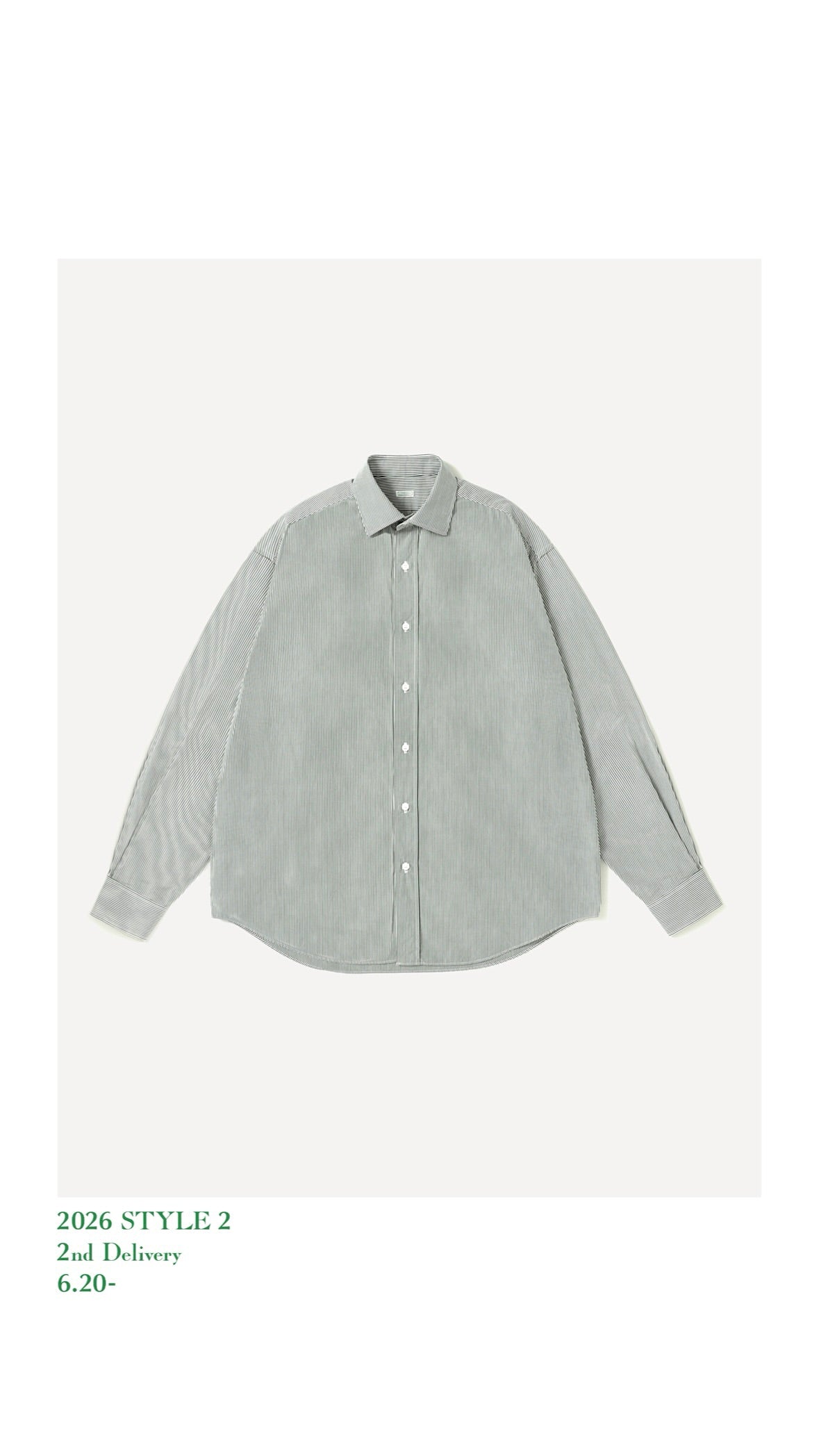 A.PRESSE 26AW Spread Collar Shirt