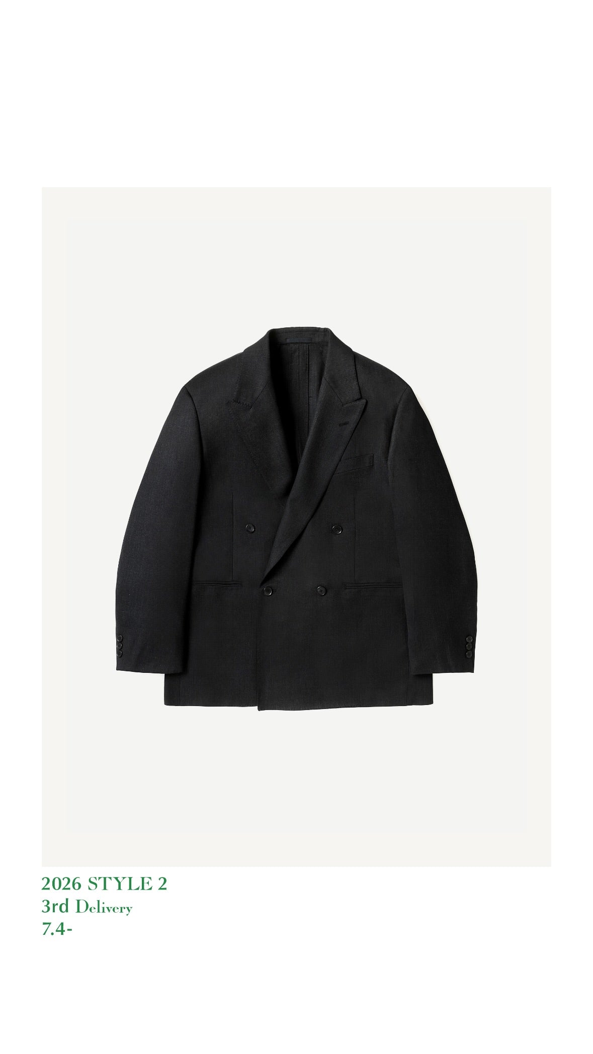 A.PRESSE 26AW Wool Double Breasted Jacket