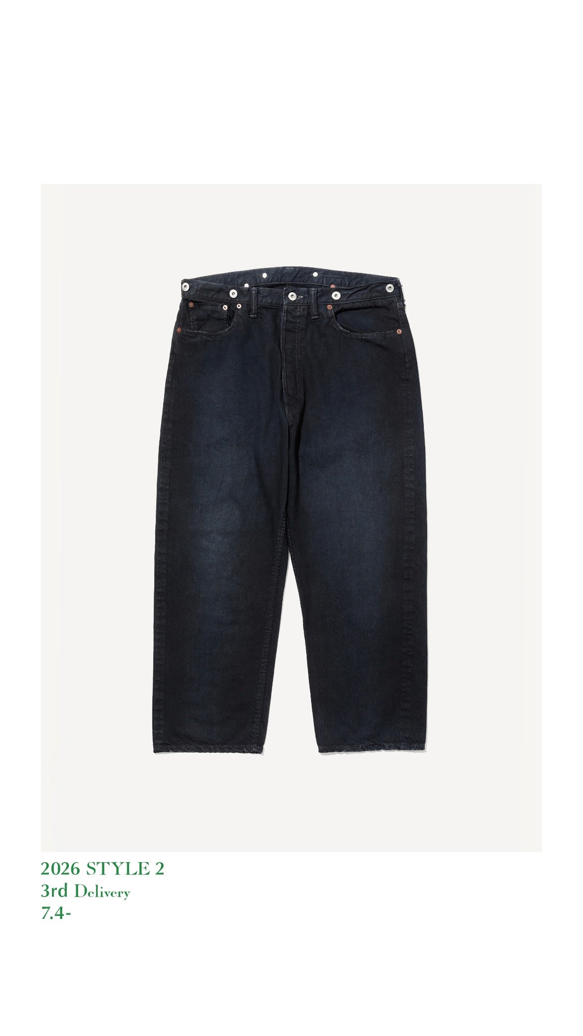 A.PRESSE 26AW No.22 Washed Wide Denim Pants