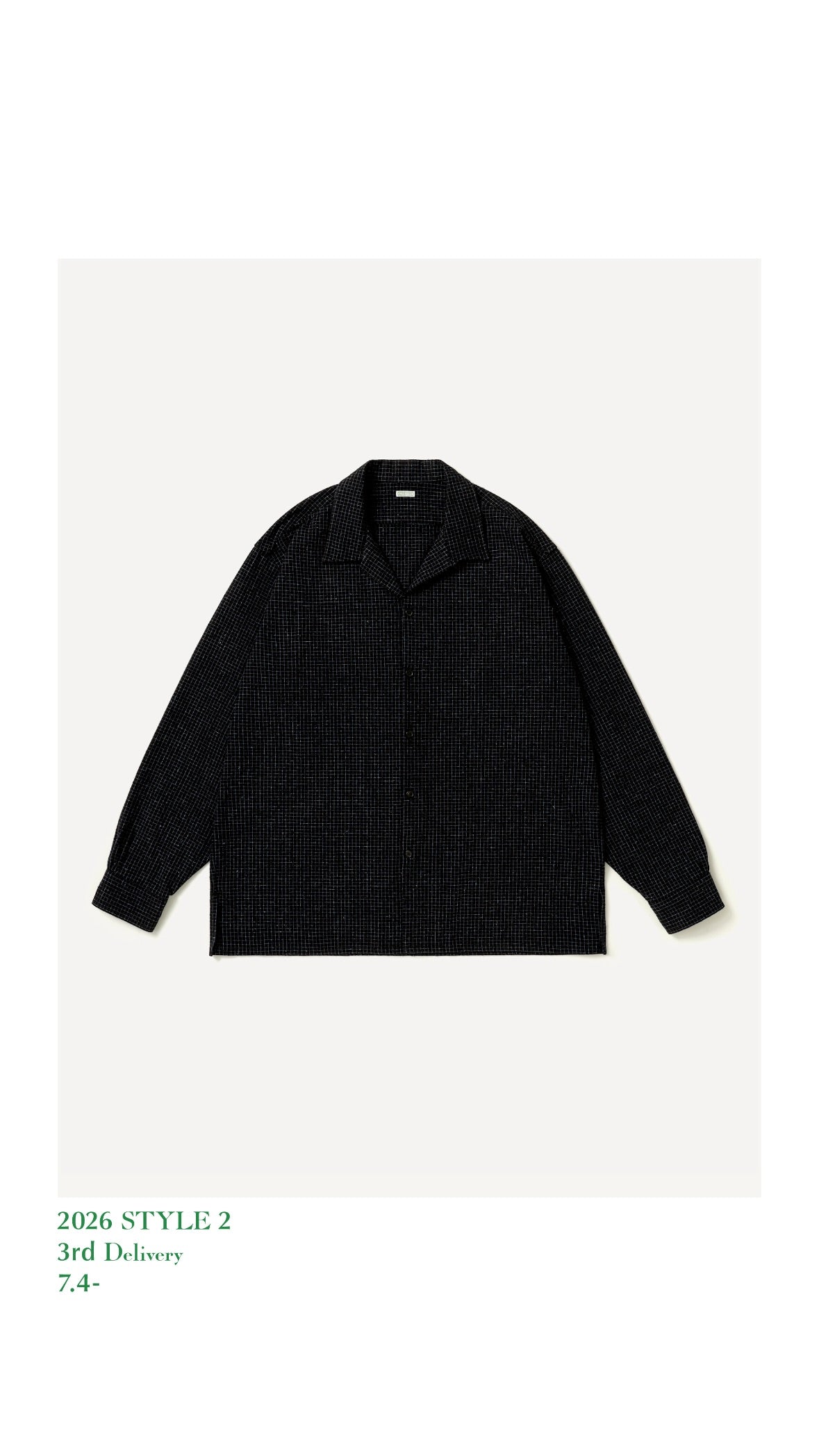 A.PRESSE 26AW Silk Nep Loop Collar Shirt