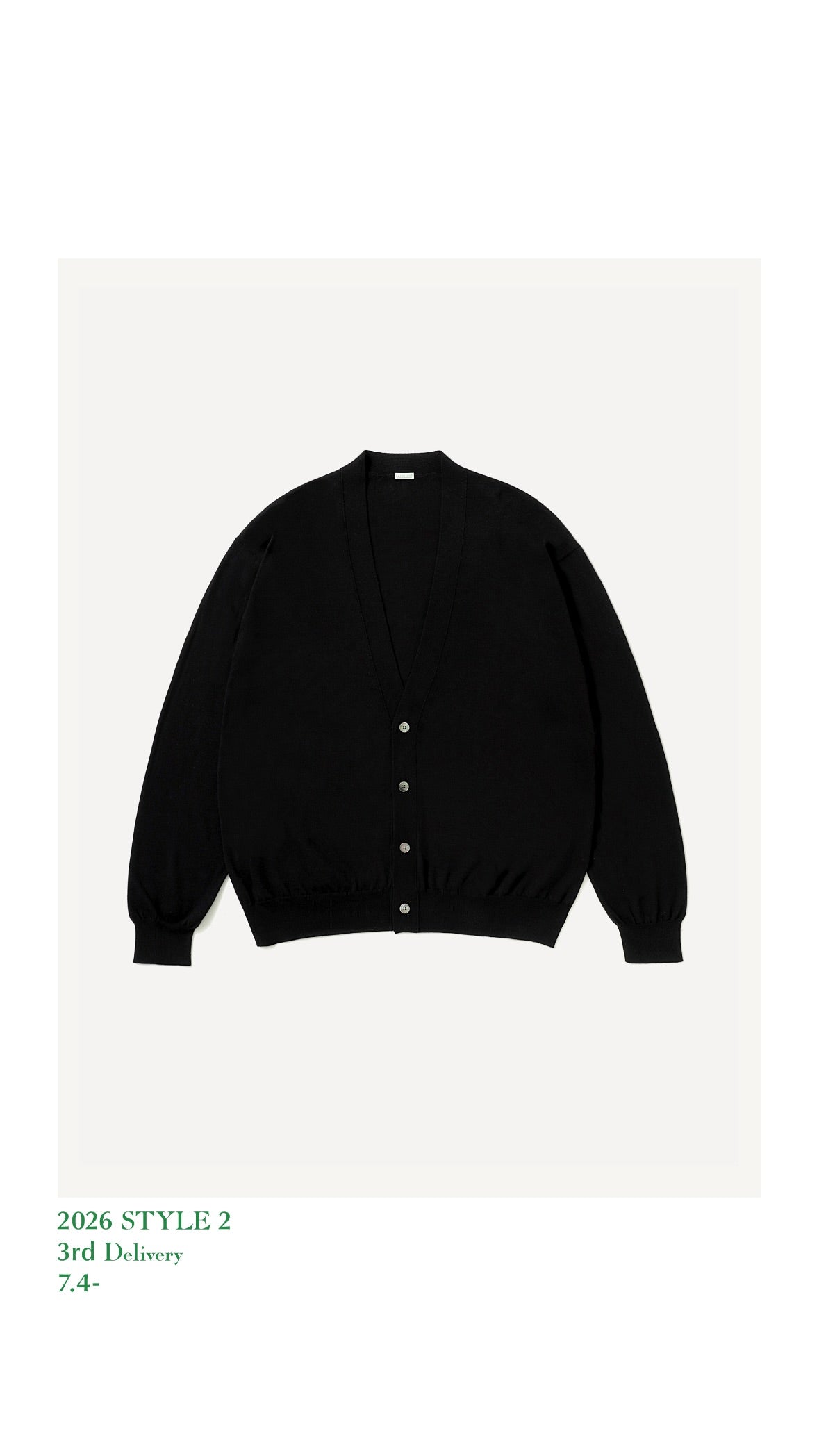A.PRESSE 26AW Wool Cotton High Gauge Cardigan