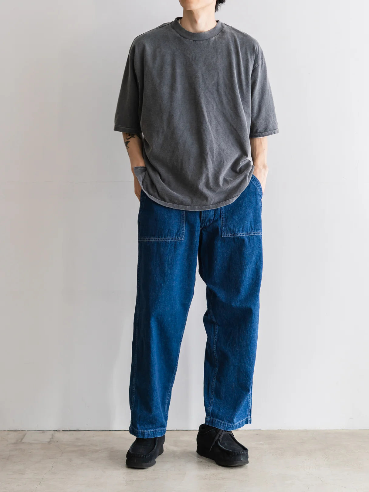 INTERIM 25SS USED SLUB YARN DENIM BAKER PANTS
