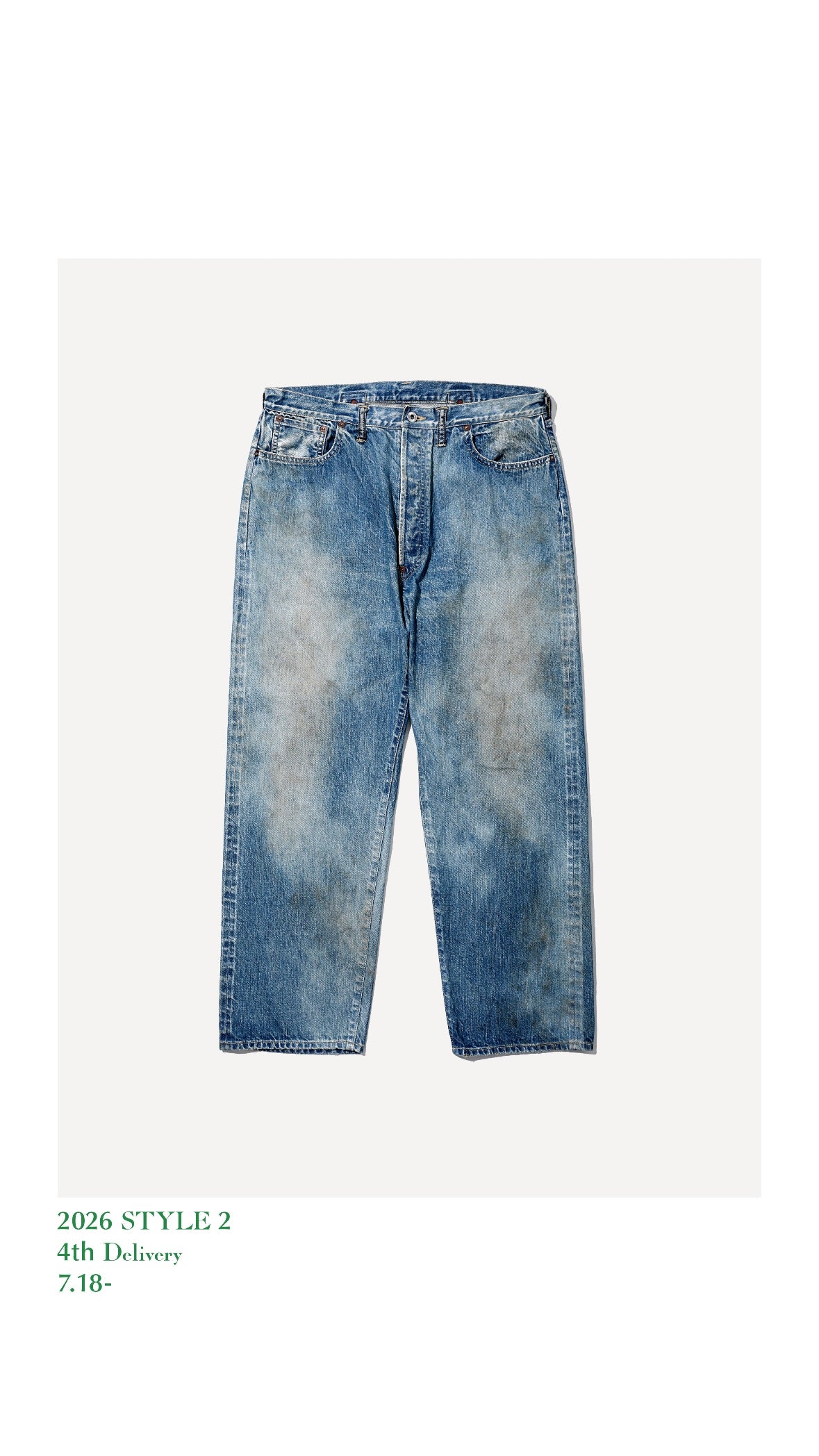 A.PRESSE 26AW No.37 Washed Wide Denim Pants