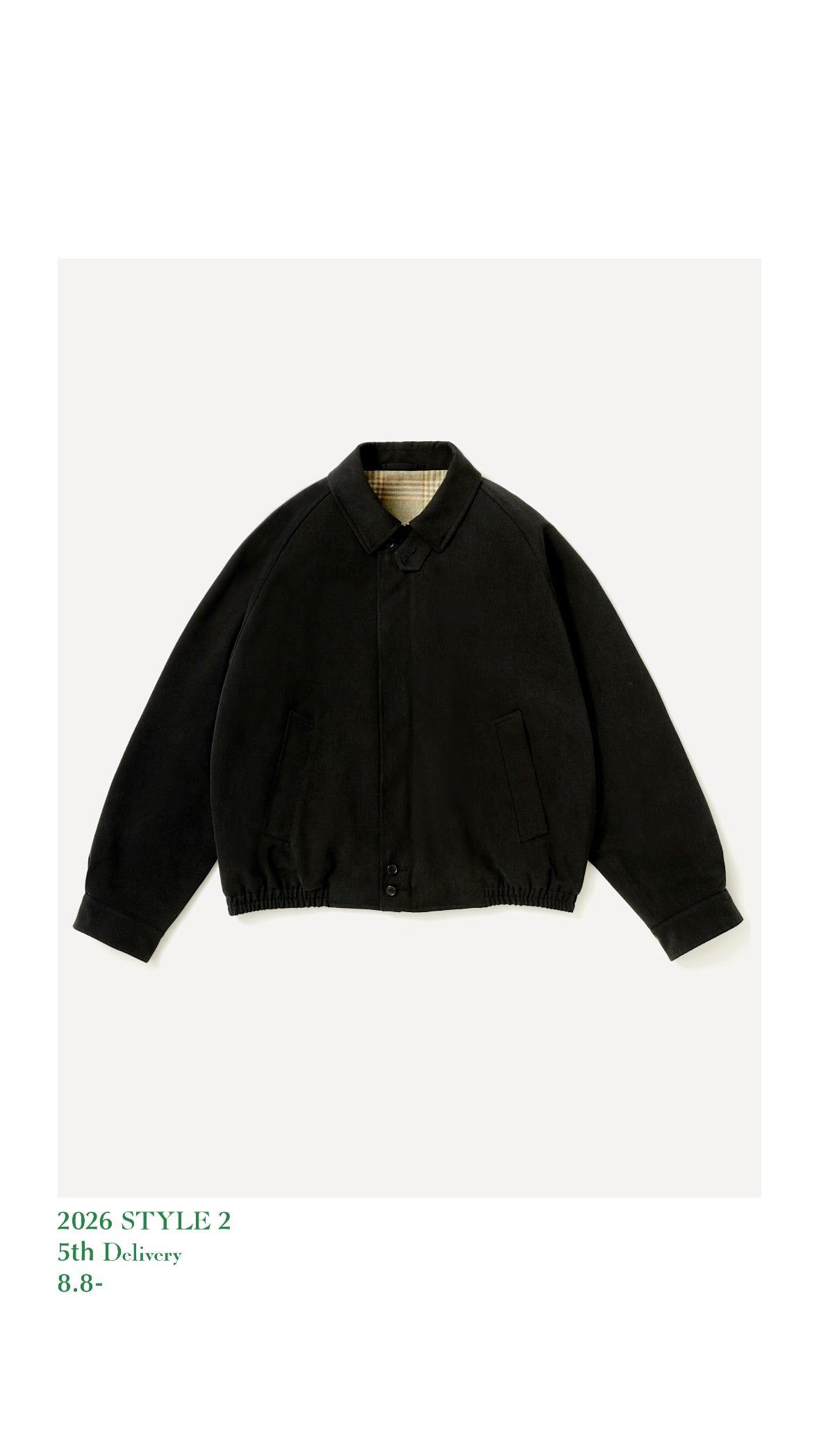 A.PRESSE 26AW Washed Silk Harrington Jacket