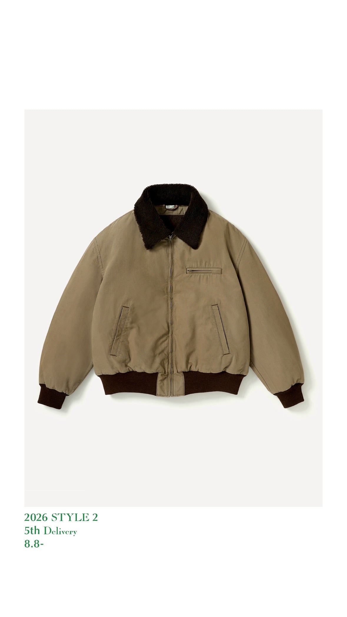 A.PRESSE 26AW Vintage Washed Wool Flight Jacket