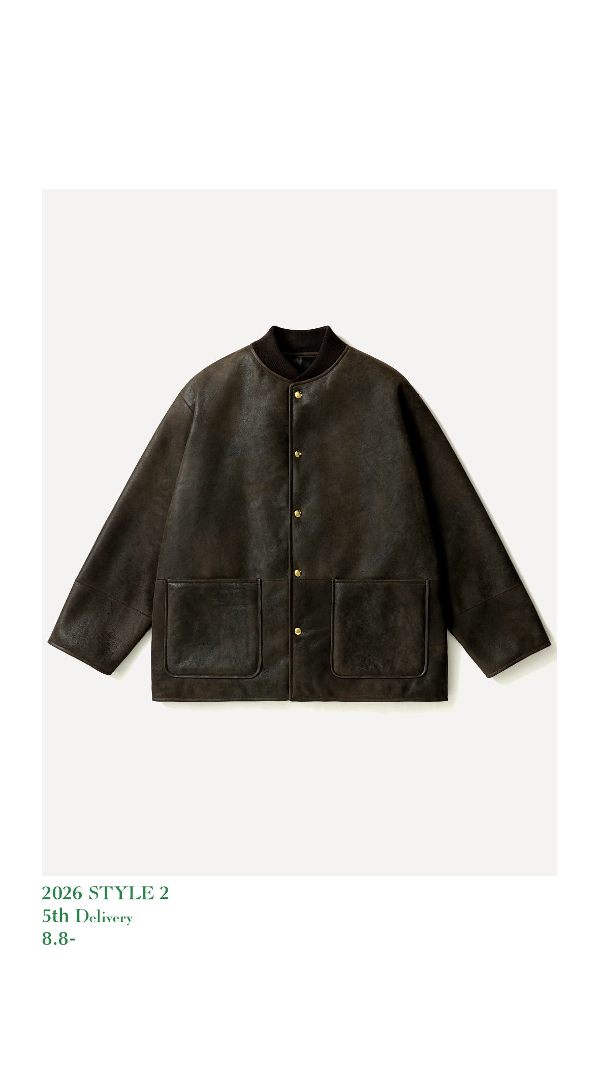 A.PRESSE 26AW Mouton Car Club Snap Coat