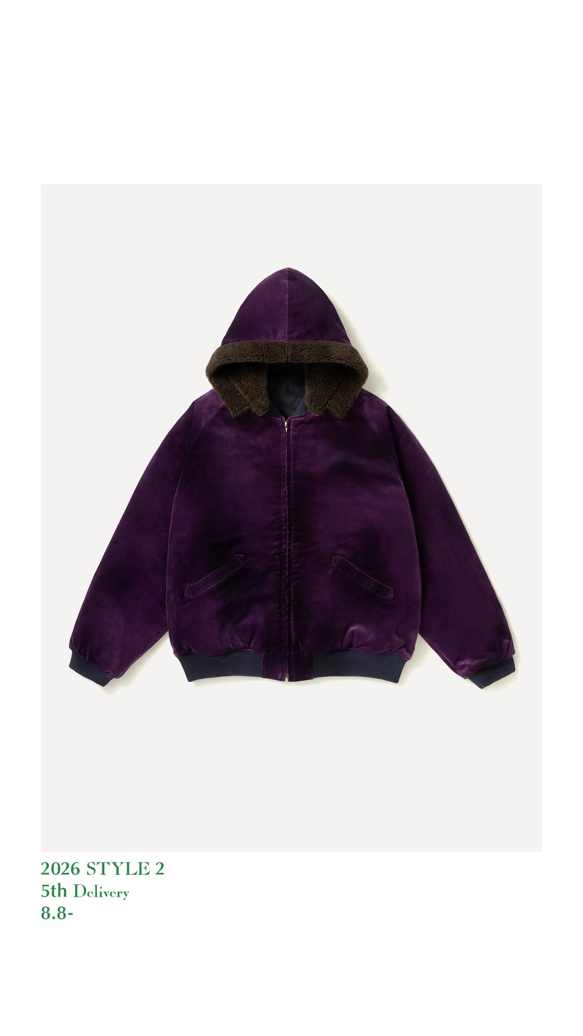 A.PRESSE 26AW Vintage Souvenir Velour Hooded Jacket