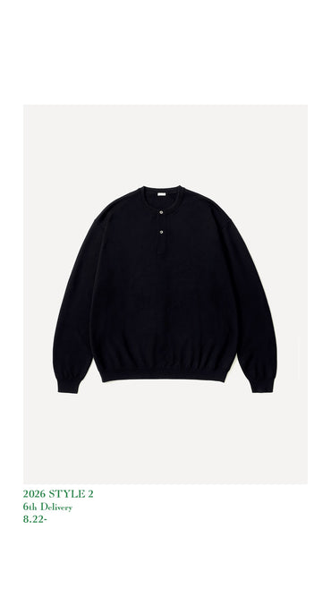 A.PRESSE 26AW Wool Knit Henley Neck Sweater