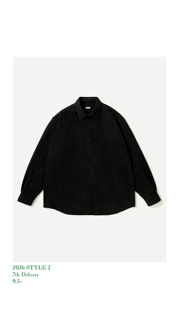 A.PRESSE 26AW Wool Regular Collar Shirt