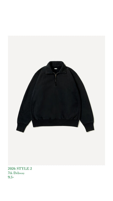 A.PRESSE 26AW Vintage Half Zip Sweatshirt