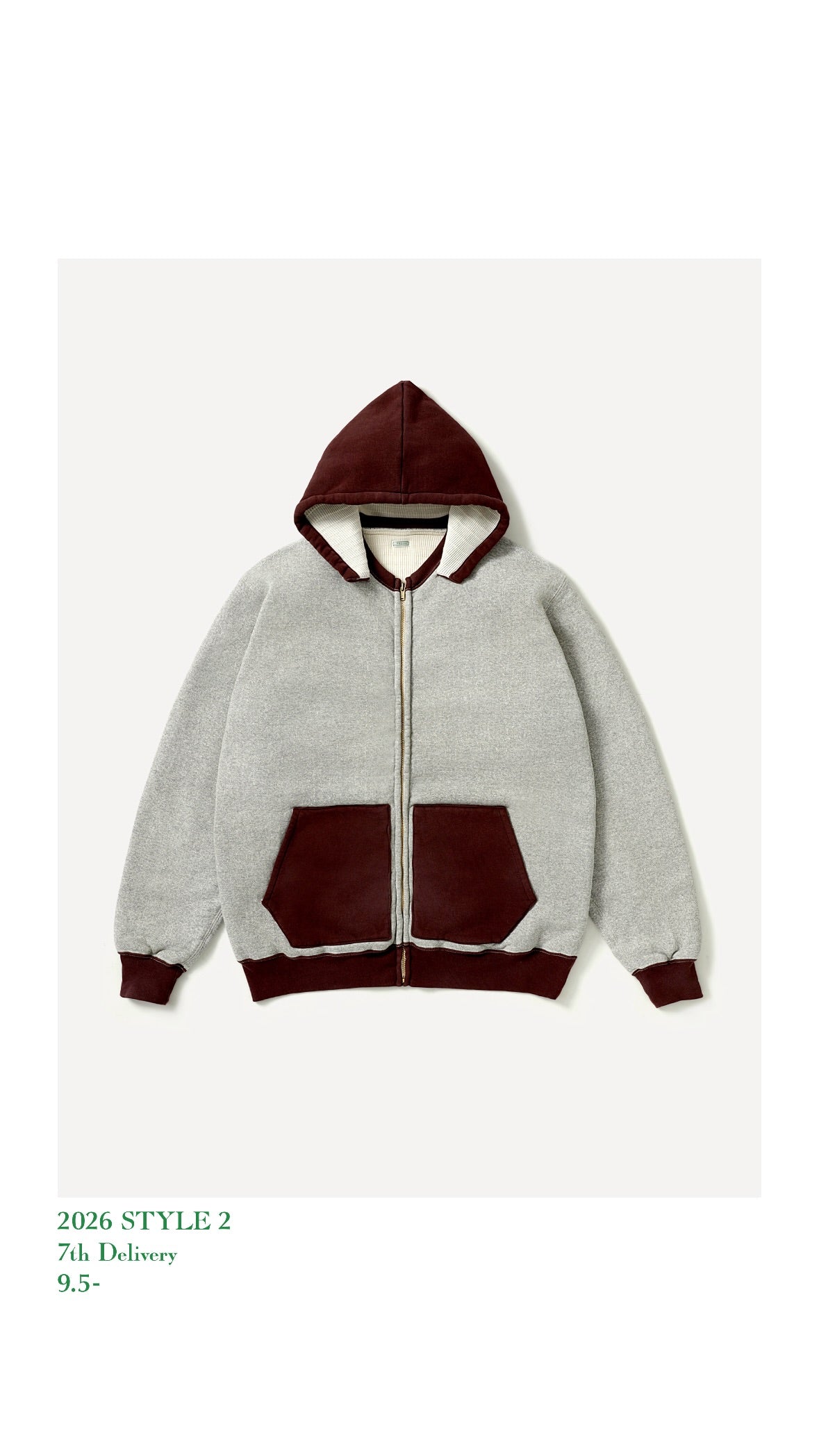 A.PRESSE 26AW Vintage Attached Hood Zip Parka
