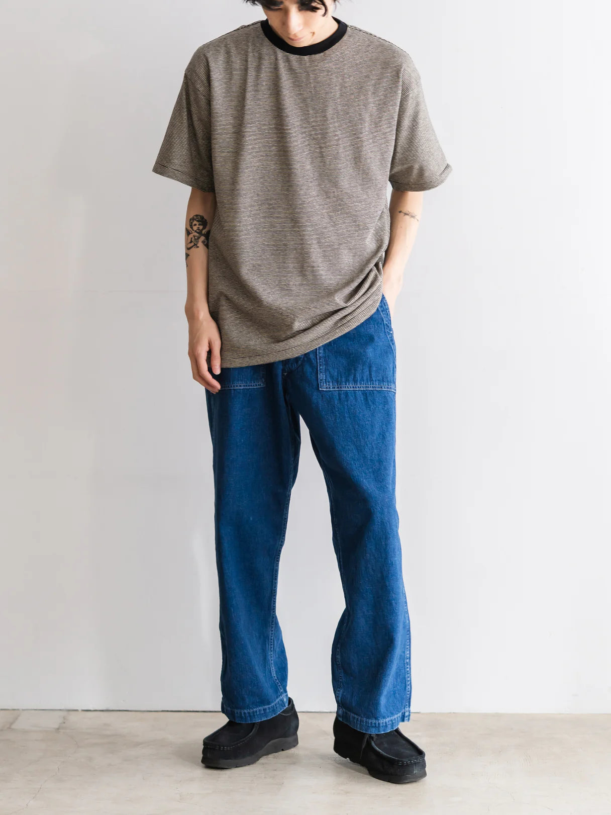INTERIM 25SS USED SLUB YARN DENIM BAKER PANTS