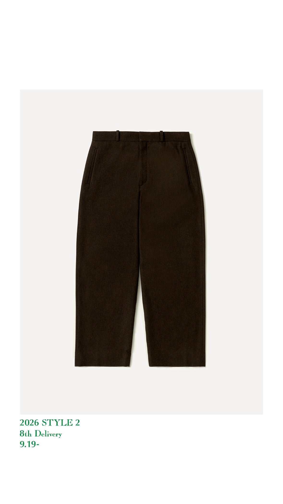 A.PRESSE 26AW Wool Flannel Wide Trousers