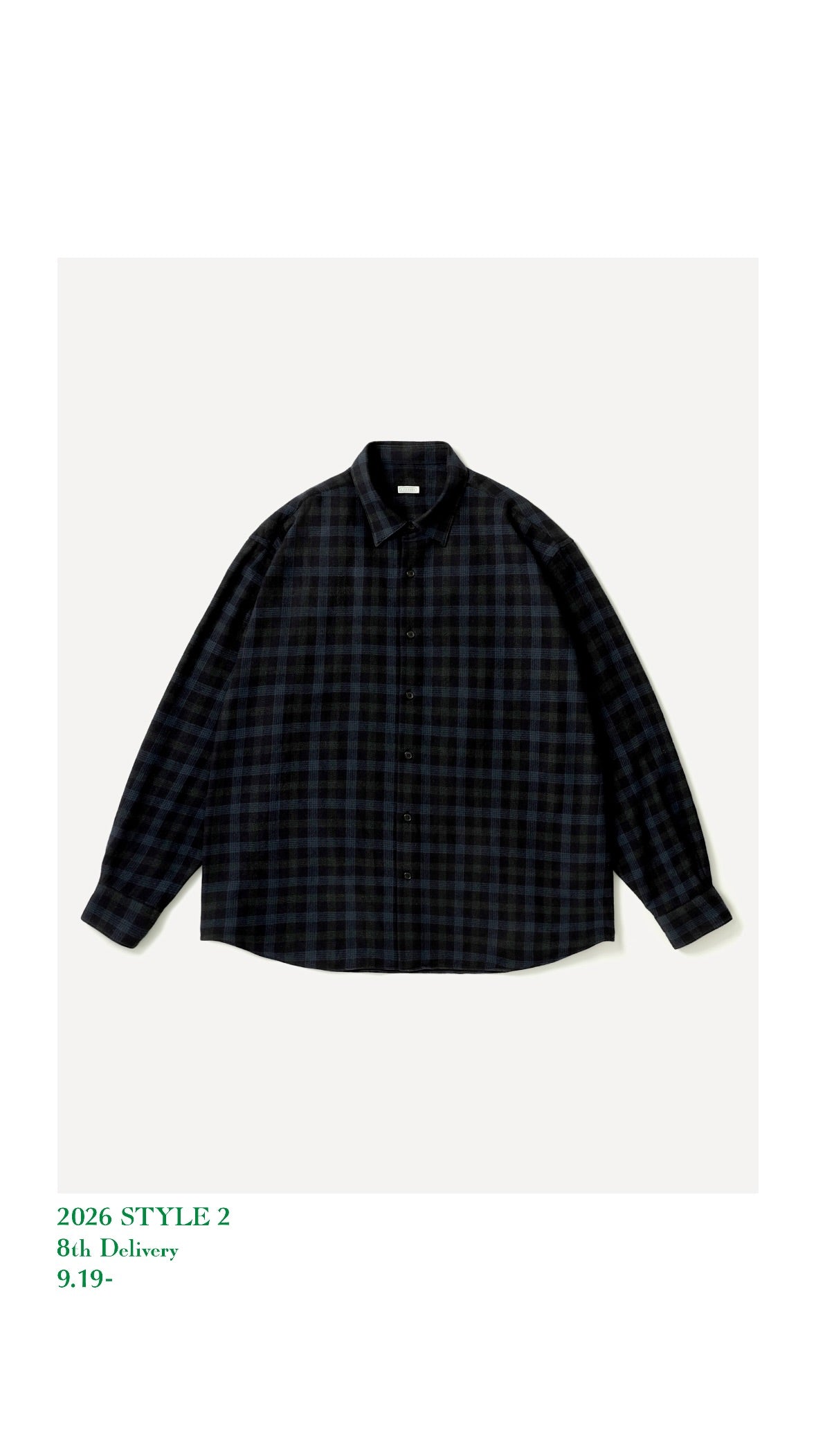 A.PRESSE 26AW Wool Regular Collar Shirt