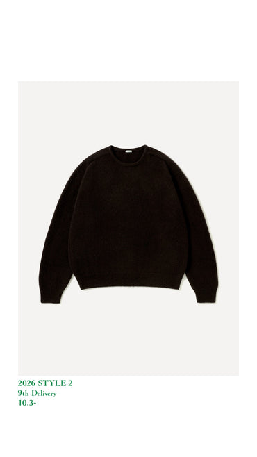 A.PRESSE 26AW Brushed Cashmere Middle Gauge Pullover Sweater