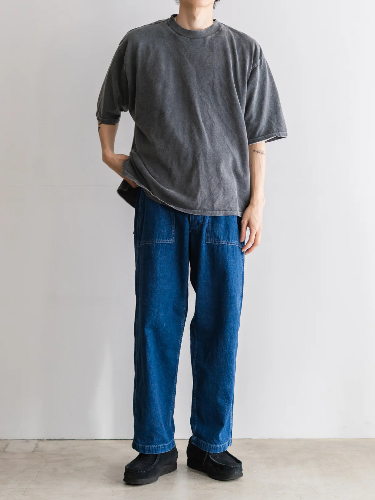 INTERIM 25SS HYPER BIG VINTAGE FADE BLACK T-SHIRT