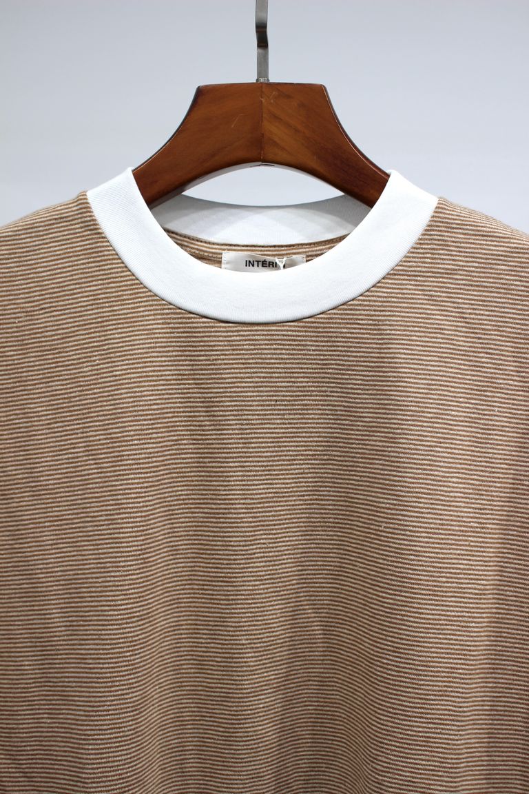 INTERIM 25SS COTTON HEMP BORDER TEE
