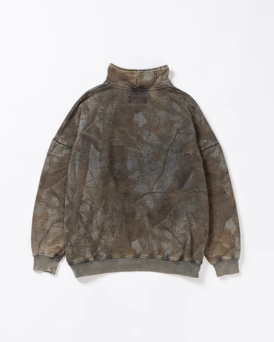 ANACHRONORM / AN375-B SULFUR DYED REALTREE HALF ZIP SWEAT
