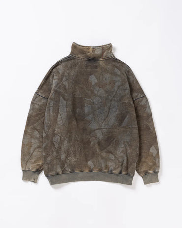 ANACHRONORM / AN375-B SULFUR DYED REALTREE HALF ZIP SWEAT