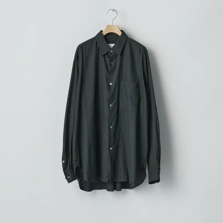 ssstein 25AW Cotton/Silk Oversized Regular Collar Shirt