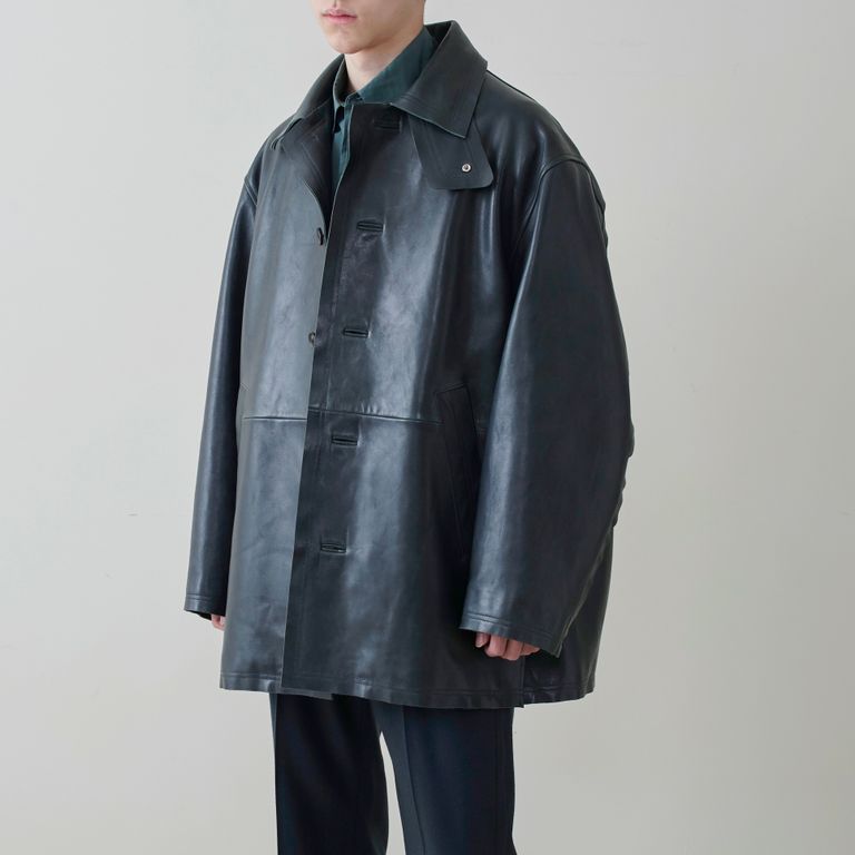YOKE / Cut-Off Leather Car Coat