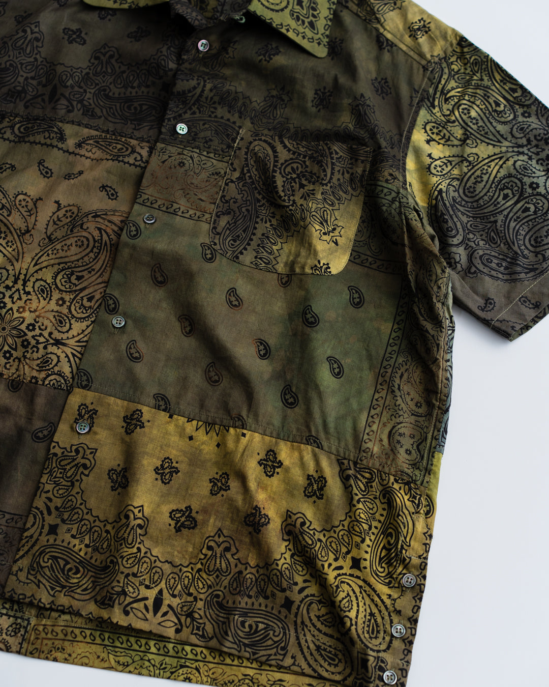 Children of the discordance / BANDANA PATCH WORK SS SHIRT -Sun Fade-
