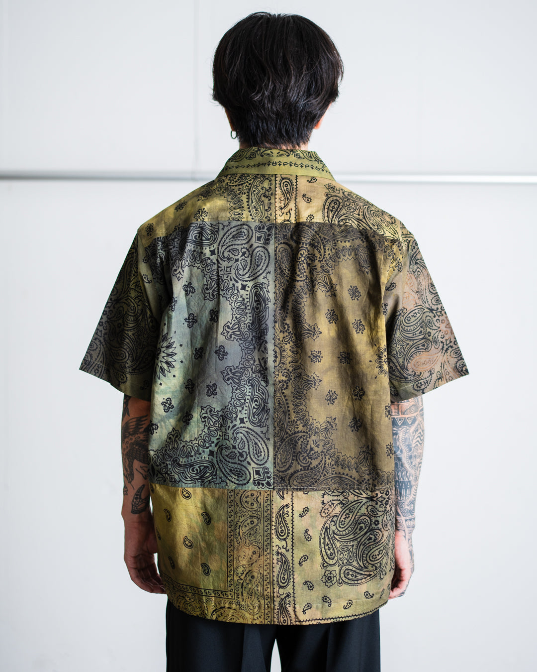 Children of the discordance / BANDANA PATCH WORK SS SHIRT -Sun Fade-
