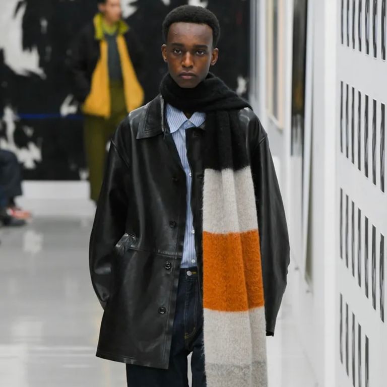 YOKE / Cut-Off Leather Car Coat