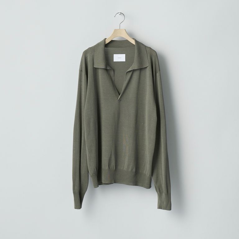 ssstein 25AW Wool/Silk Knit Skipper LS