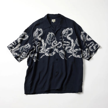 Gold / GL39440 / "MONOTONE RATTLE SNAKE” OPEN SHIRT