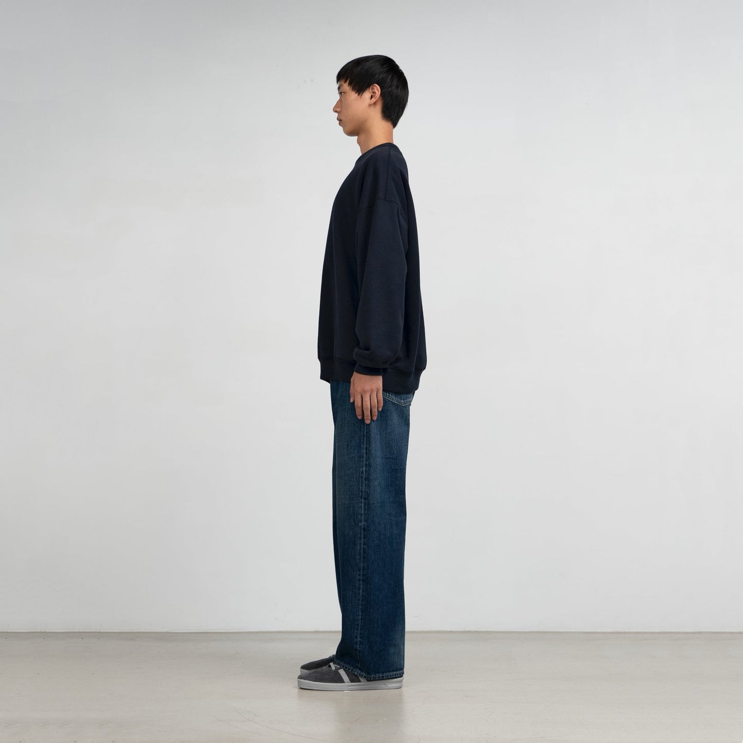 Graphpaper / Selvage Denim Five Pocket Wide Straight Pants -DARK FADE-