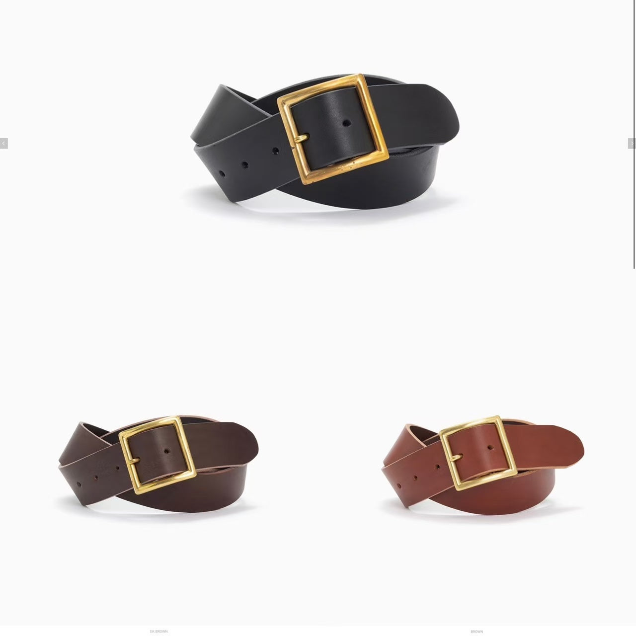 visvim PLAIN BELT (40mm) DARK BROWN 34