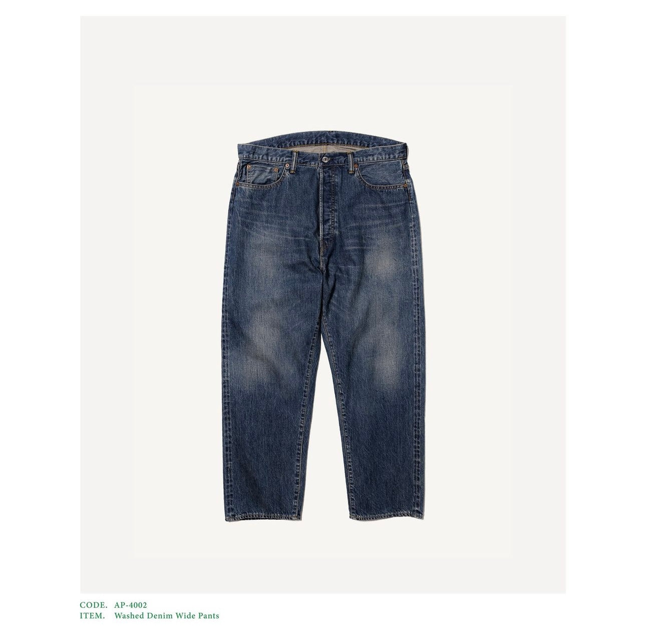 A.PRESSE 24AW Washed Denim Wide Pants – Vintage Concept Store