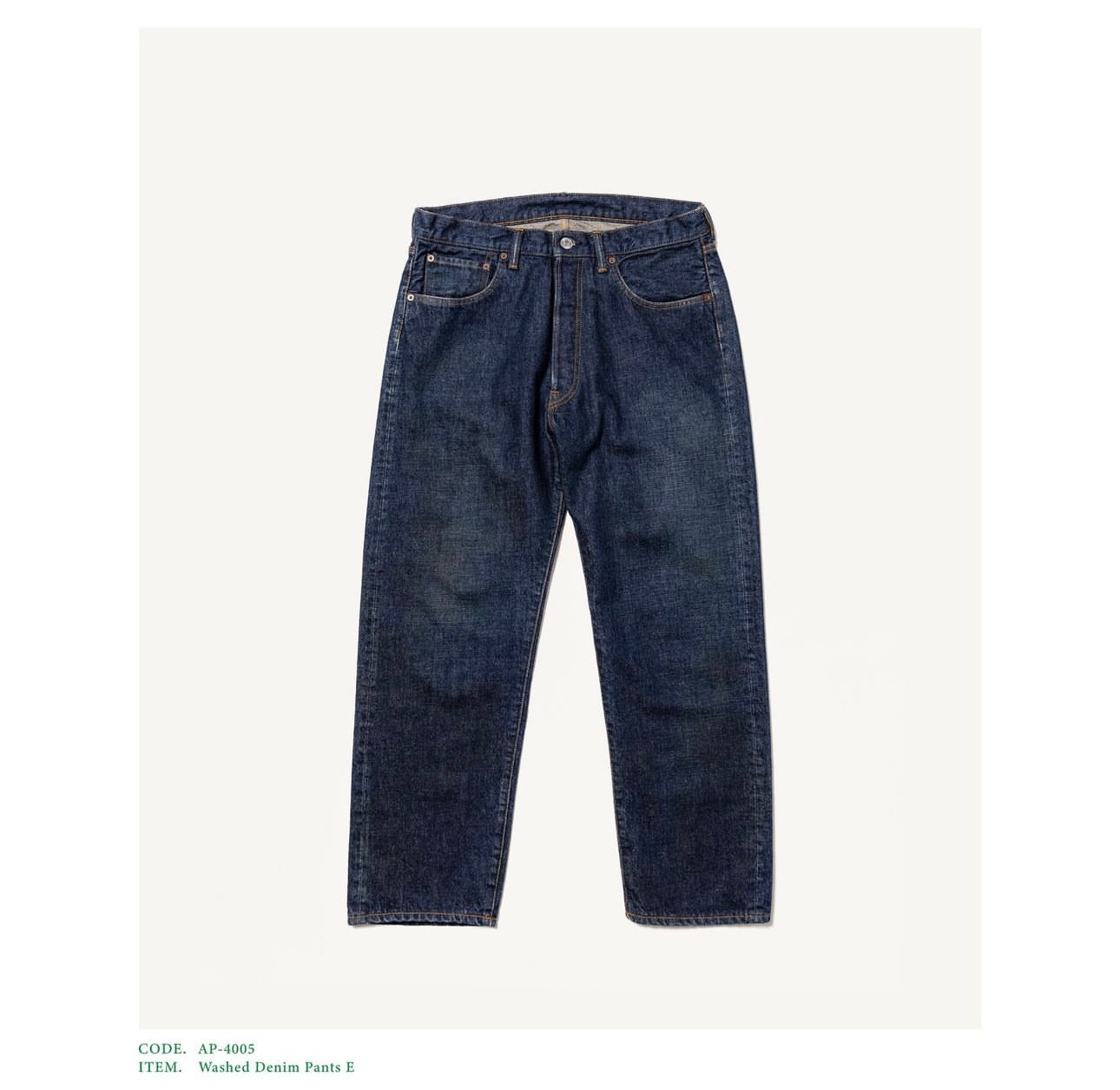 A.PRESSE 24AW Washed Denim Pants E – Vintage Concept Store