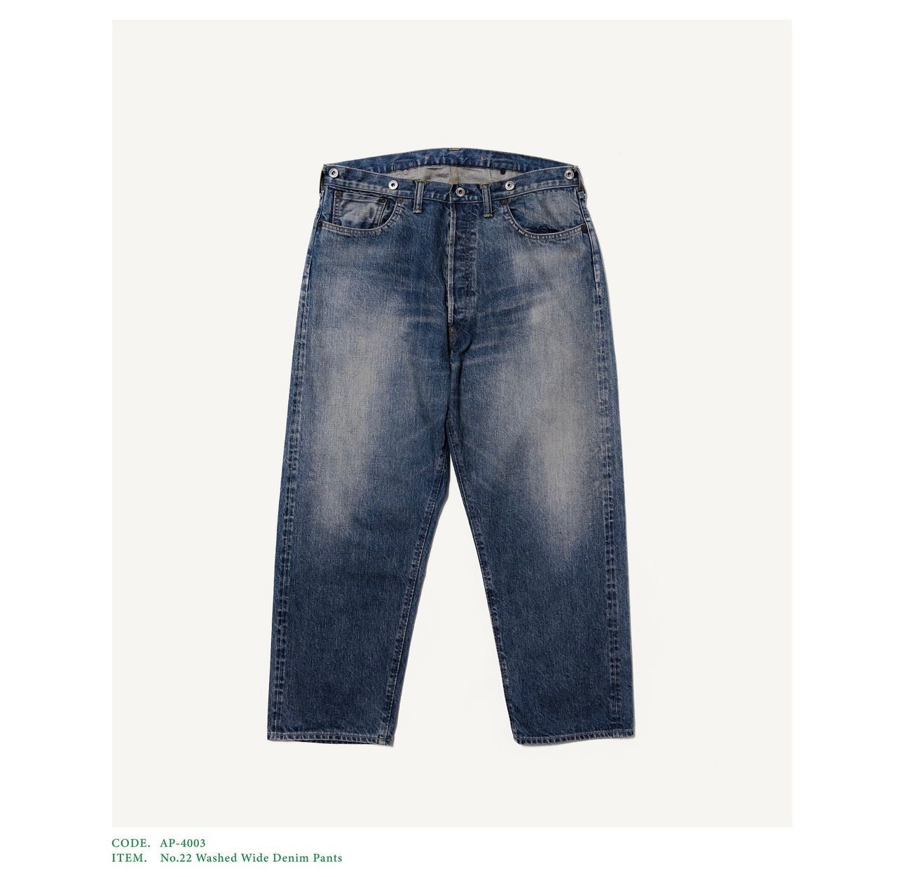 A.PRESSE 24AW No.22 Washed Wide Denim Pants – Vintage Concept Store