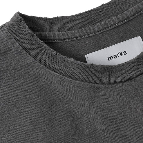 marka 25SS CREW NECK DAMADED TEE ORGANIC COTTON