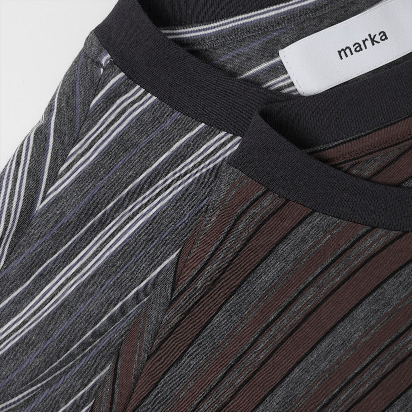 marka 25SS BORDER TEE ORGANIC x MELANGE