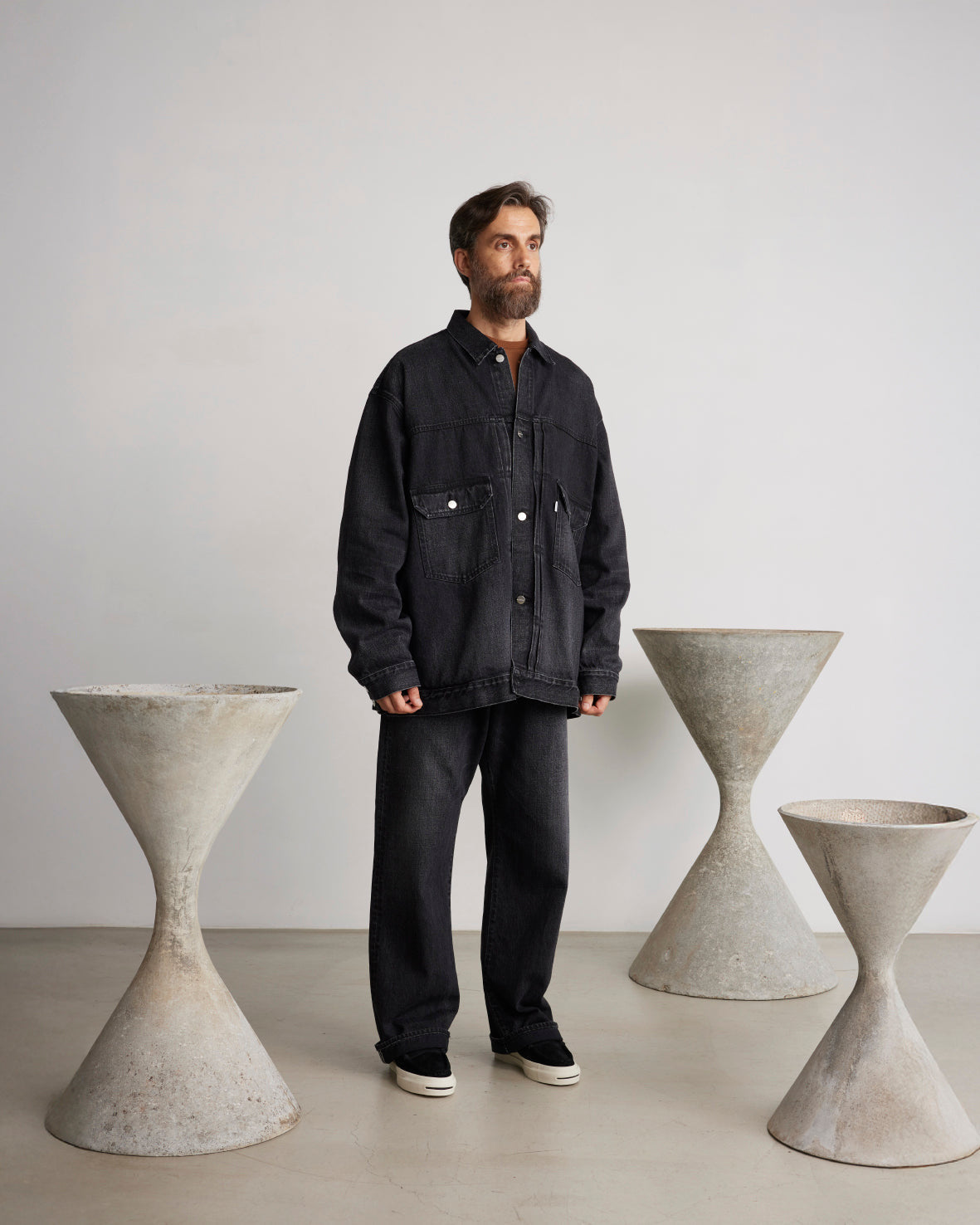 Graphpaper / Selvage Denim Jacket-DARK FADE-