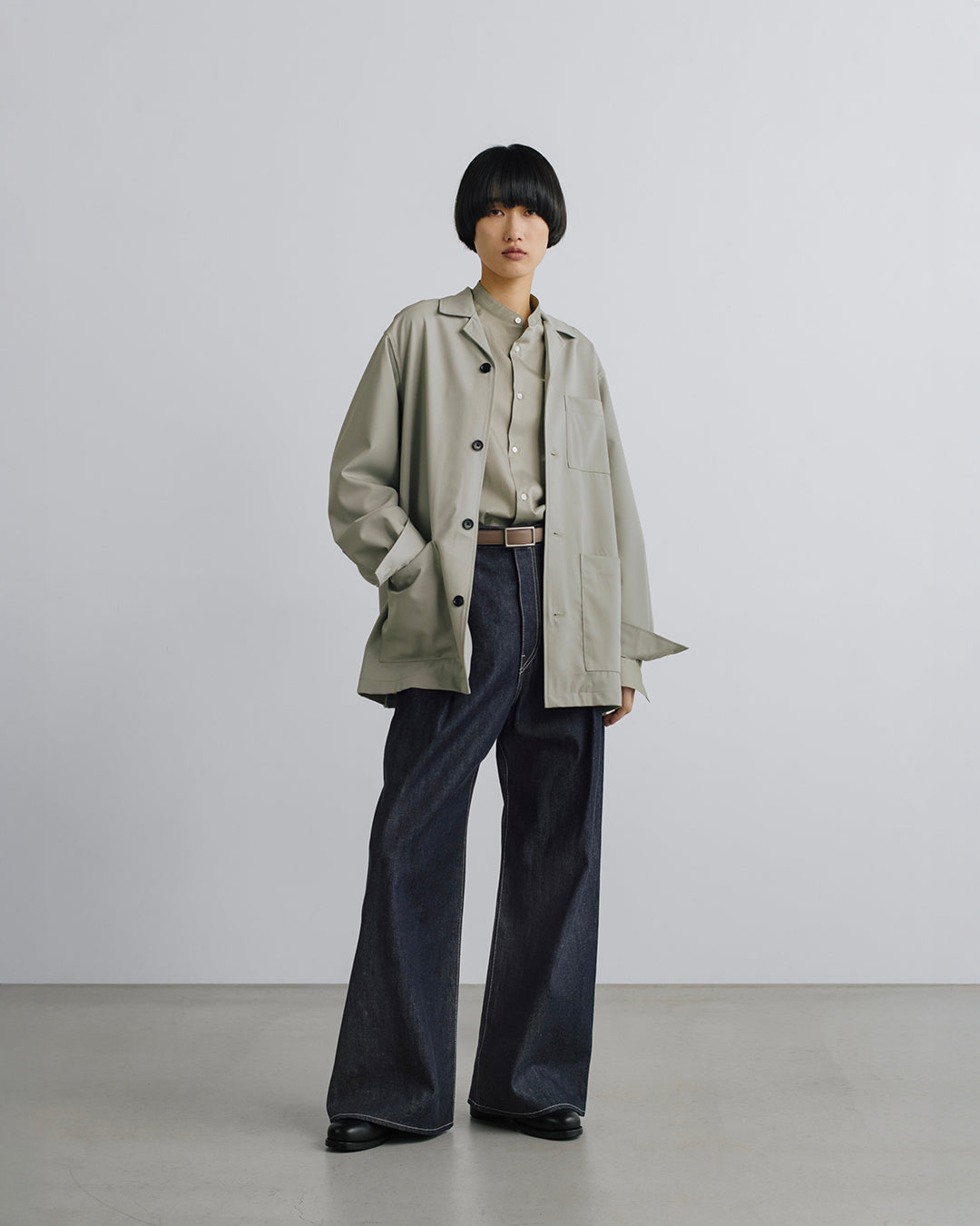Graphpaper 26AW Holeless Leather Classic Narrow Belt
