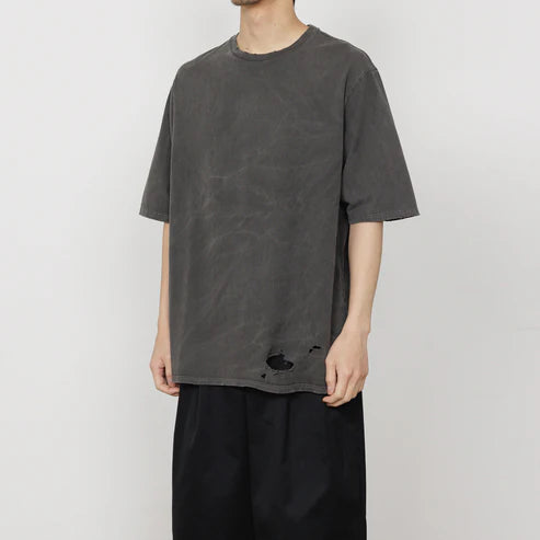 marka 25SS CREW NECK DAMADED TEE ORGANIC COTTON