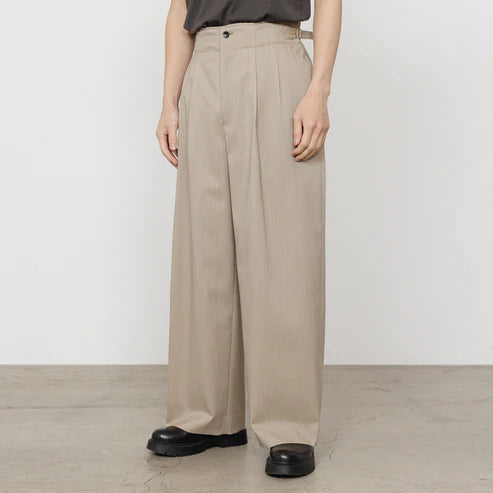marka 25SS TWO TUCK MILITARY TROUSERS WOOL TROPICAL MELANGE
