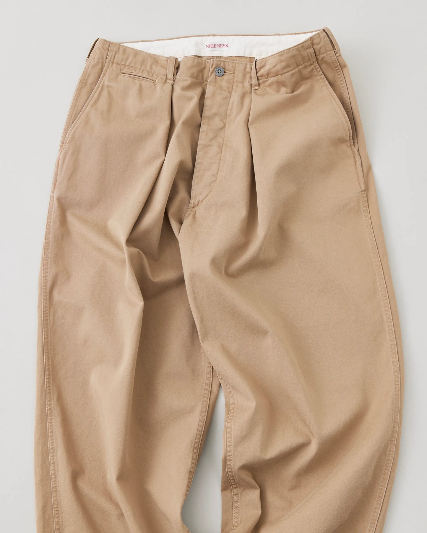 NICENESS 25AW ALBARN / Distressed Resized Chino Trousers