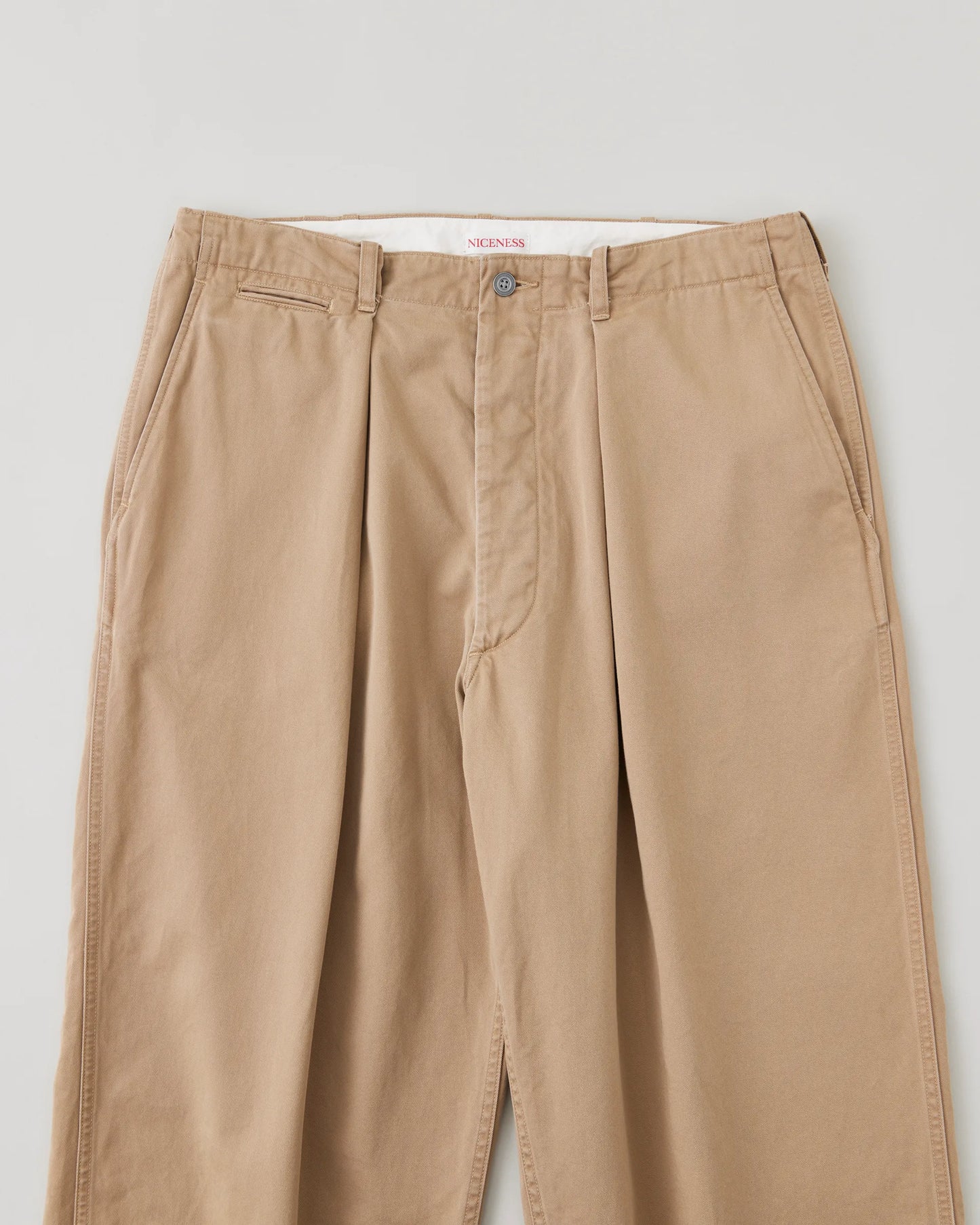 NICENESS 25AW ALBARN / Distressed Resized Chino Trousers
