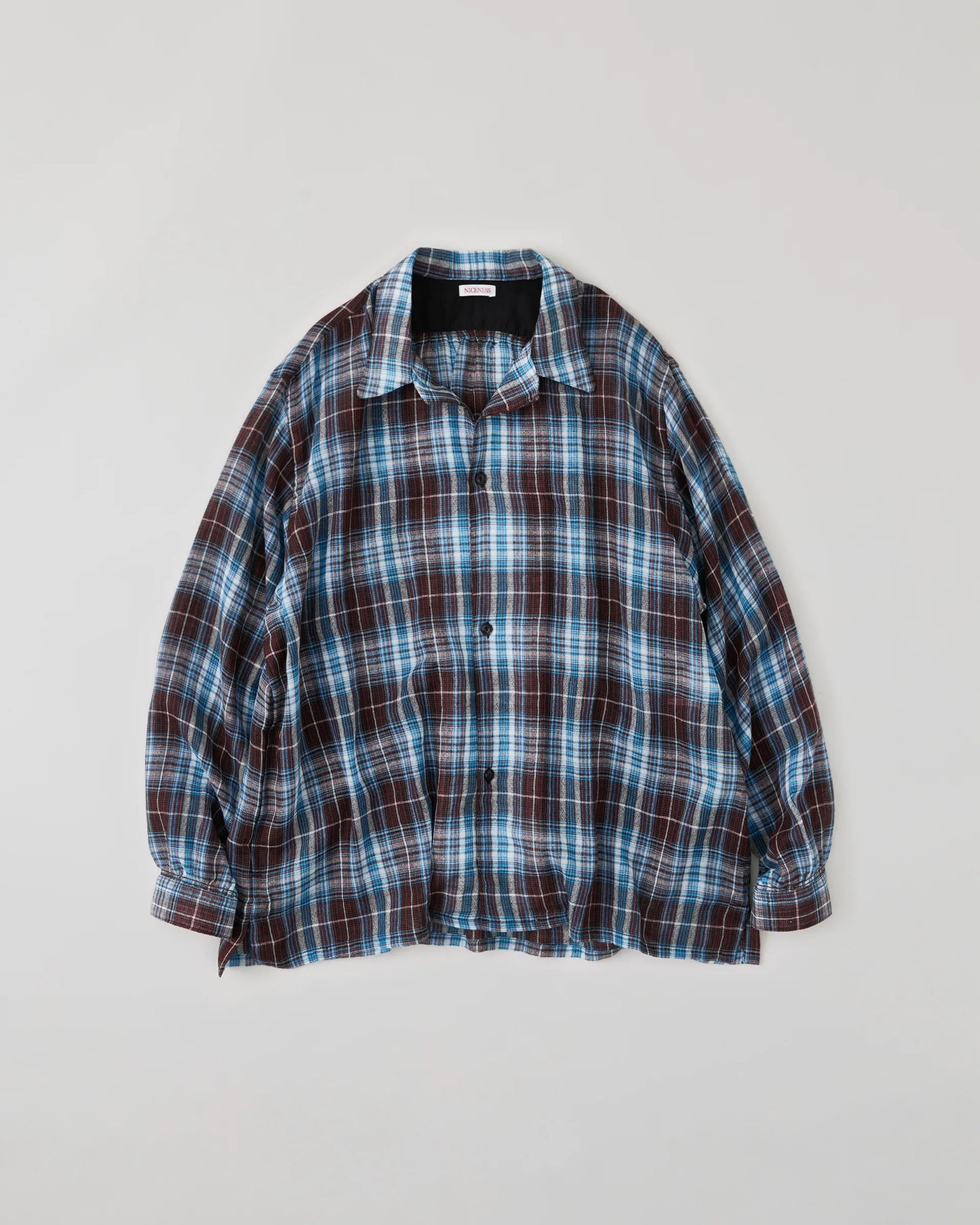 NICENESS 25AW THOM / Multicolor Ombre Open-Collar Shirt