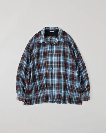 NICENESS 25AW THOM / Multicolor Ombre Open-Collar Shirt
