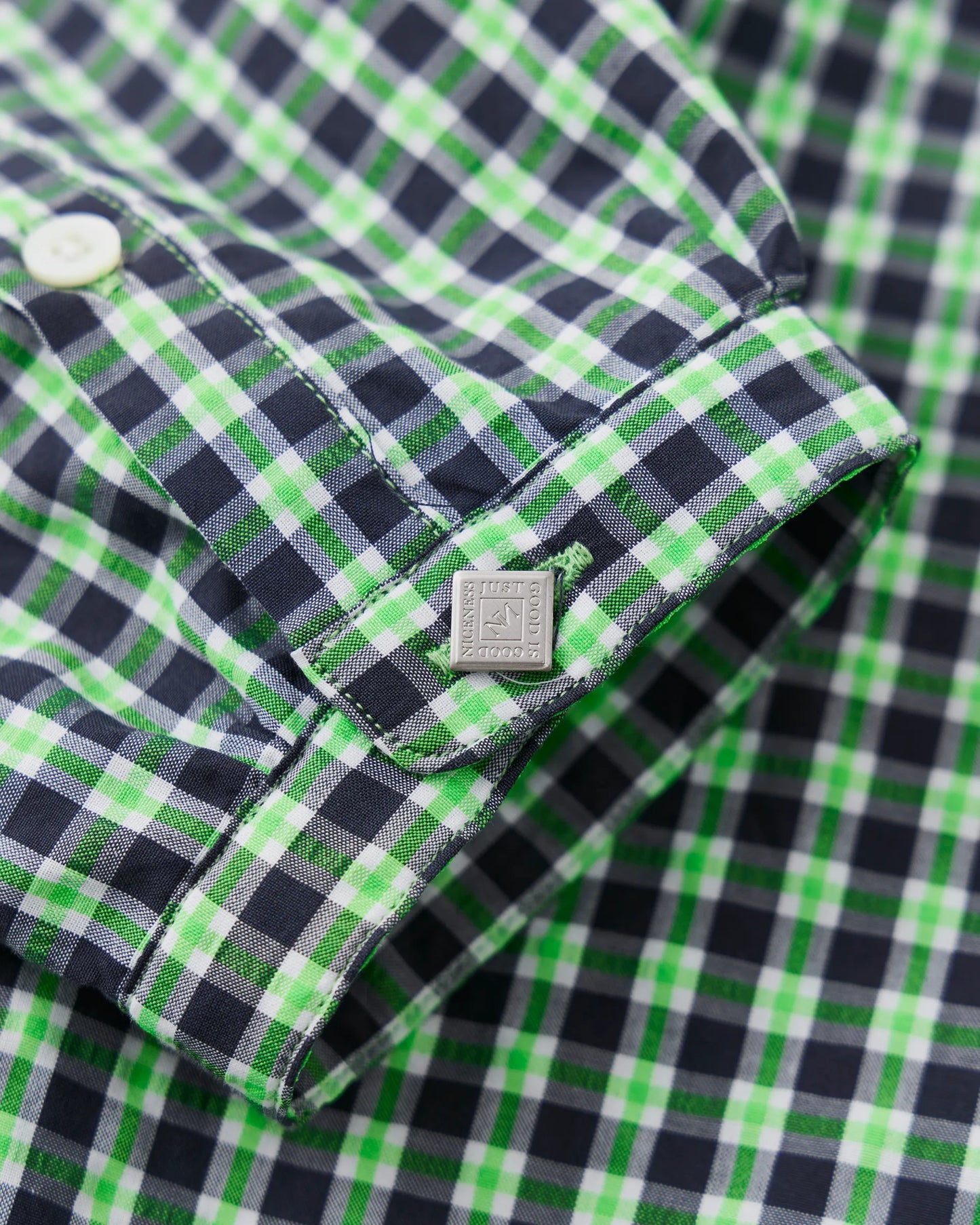 NICENESS 25AW G.LUCA / Deadstock Check Long Zip Pullover Shirt