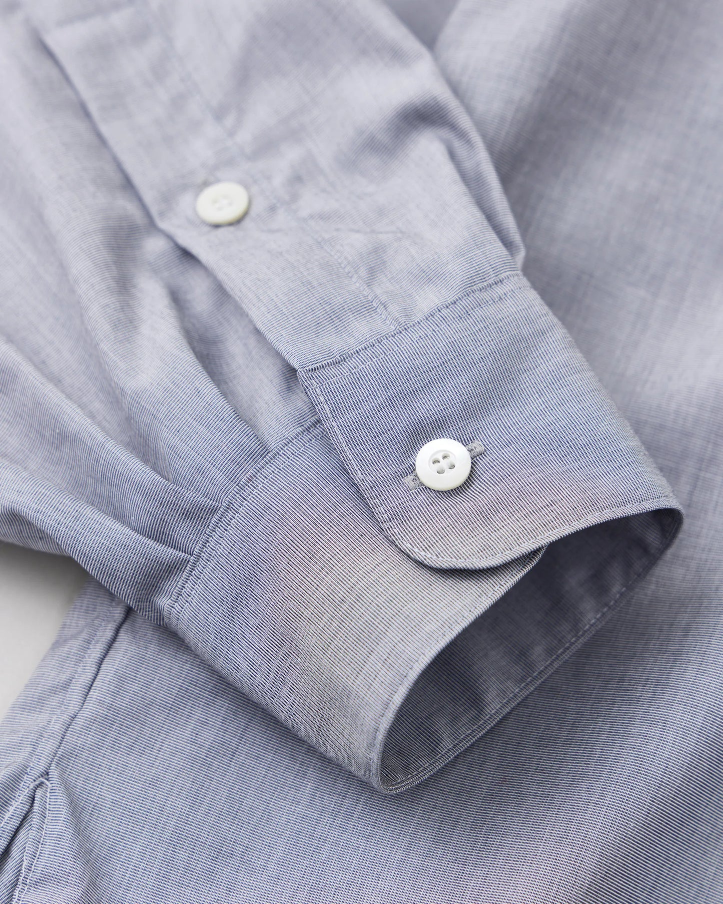NICENESS 25AW C.IOMMI / End-on-End Chambray Detachable Collar Long Shirt