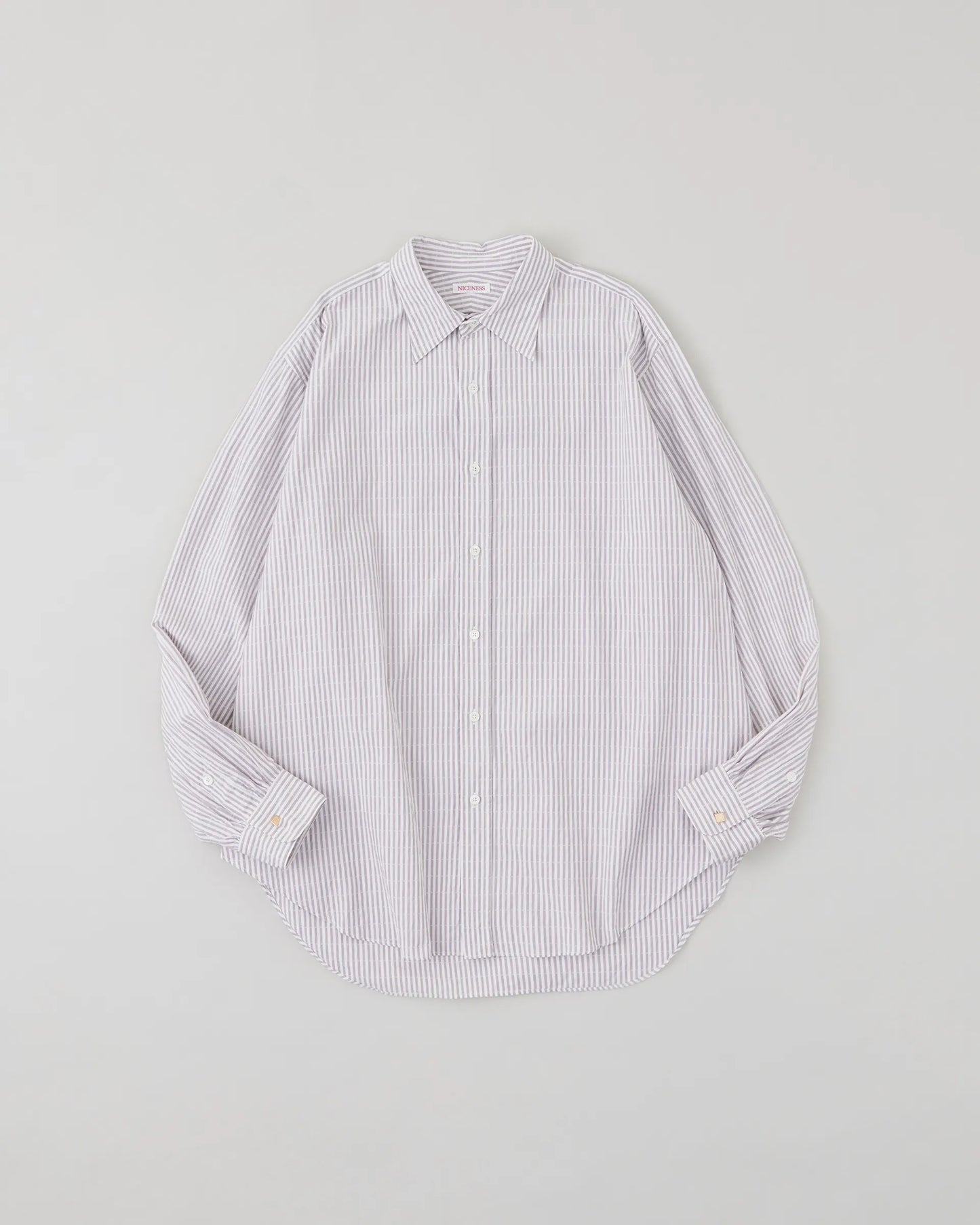 NICENESS 25AW CLEMENT / Dobby Stripe Regular Collar Dress Shirt