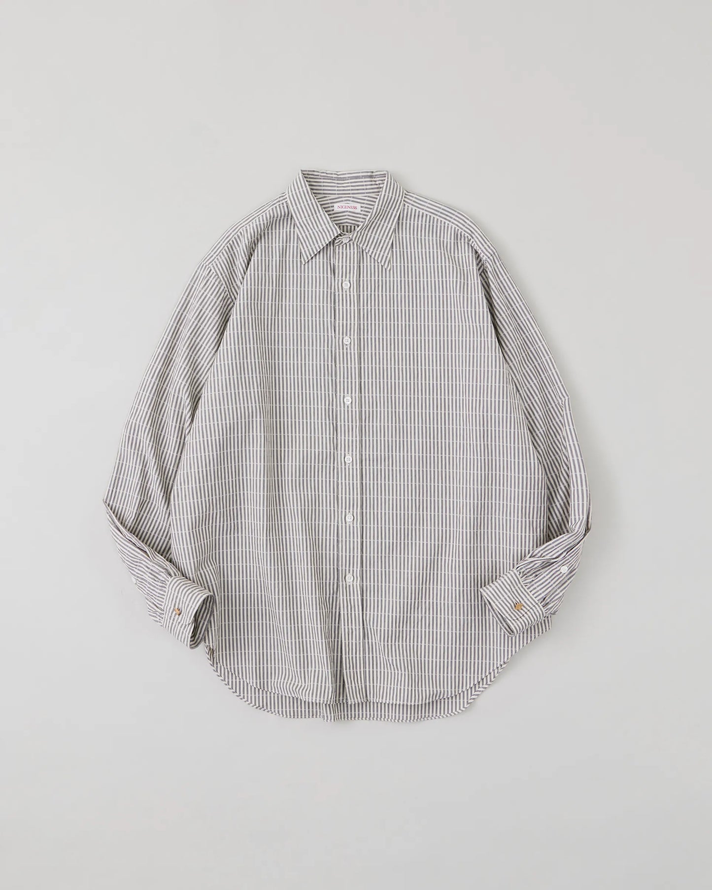 NICENESS 25AW CLEMENT / Dobby Stripe Regular Collar Dress Shirt