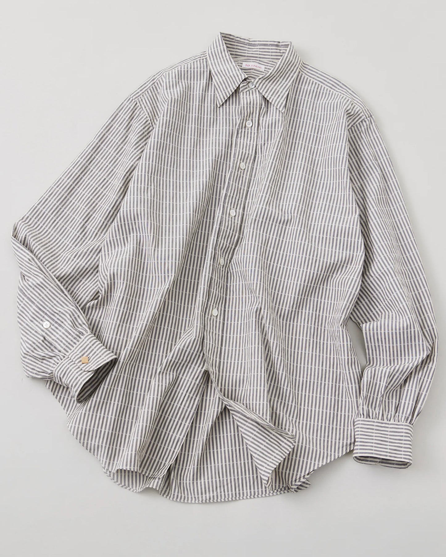NICENESS 25AW CLEMENT / Dobby Stripe Regular Collar Dress Shirt